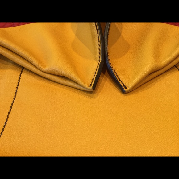 🔹Yellow Leather Tote bag - Picture 5 of 7
